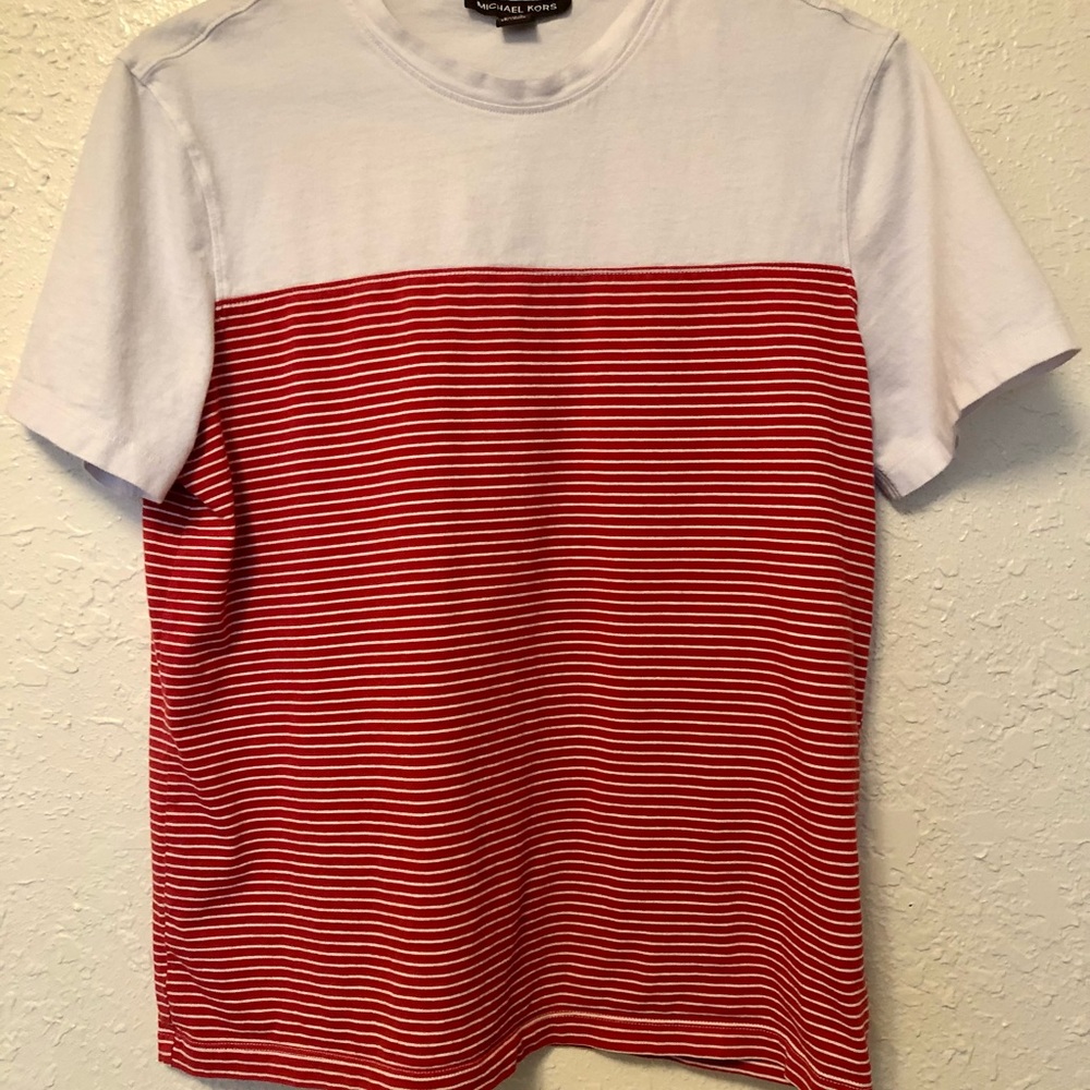 Michael Kors red and white tshirt
